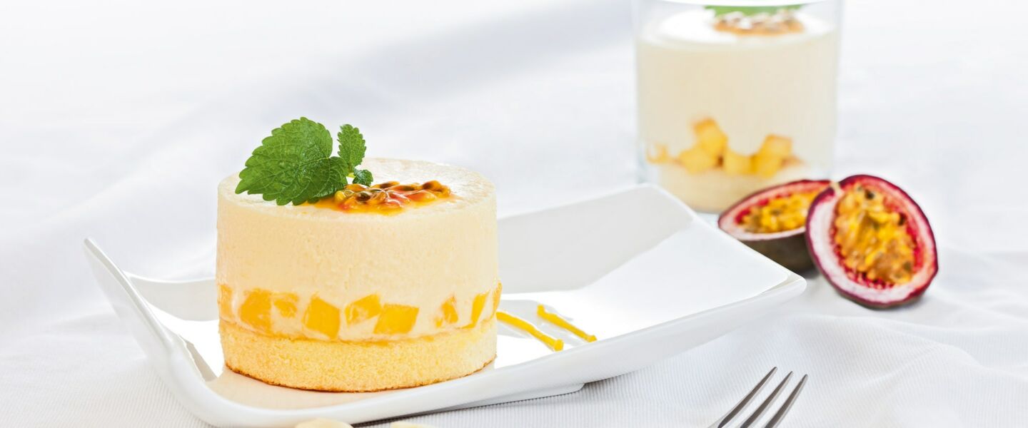 Ölz Frischeiwaffeln Maracuja-Mango Törtchen