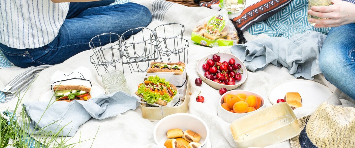 Ölz Vollkorn Soft Sandwich als Rainbow Sandwich Picknick