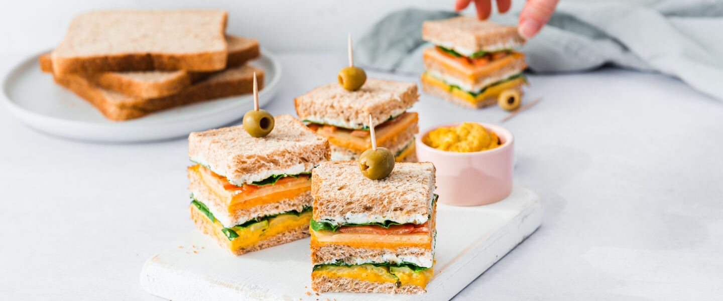 Vollkorn Soft Sandwich als veganes Finger Food