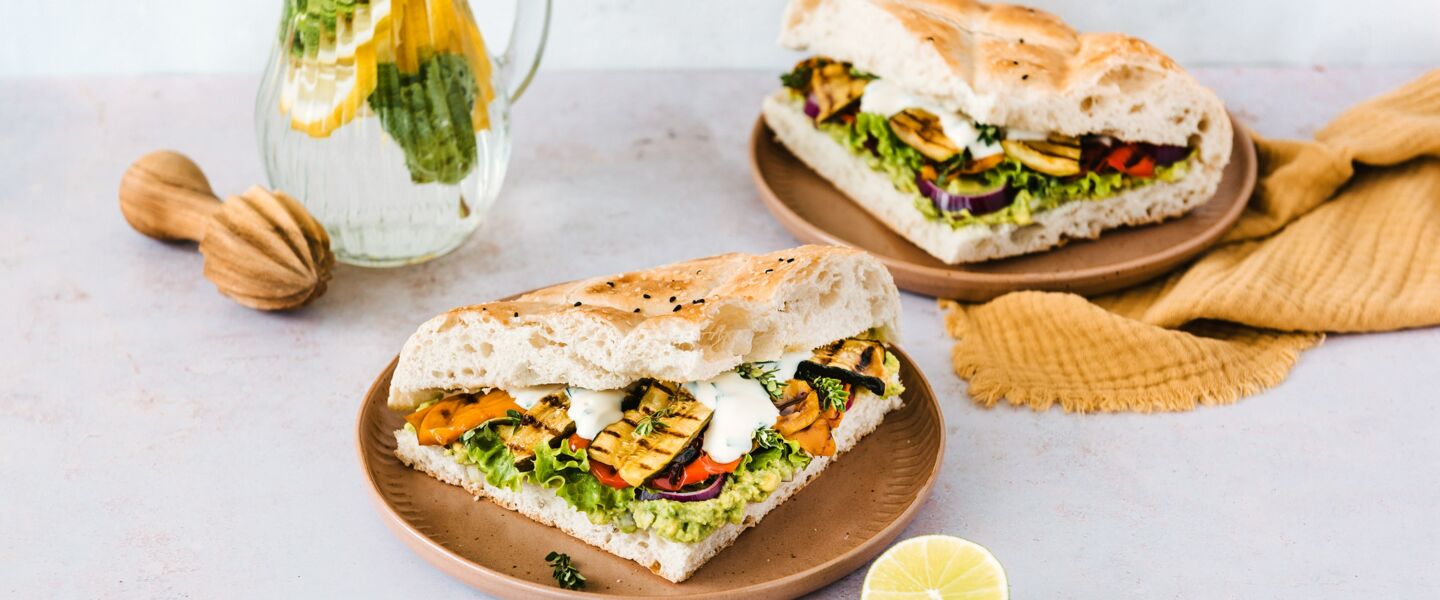 Ölz Fladenbrot mit Grillgemüse