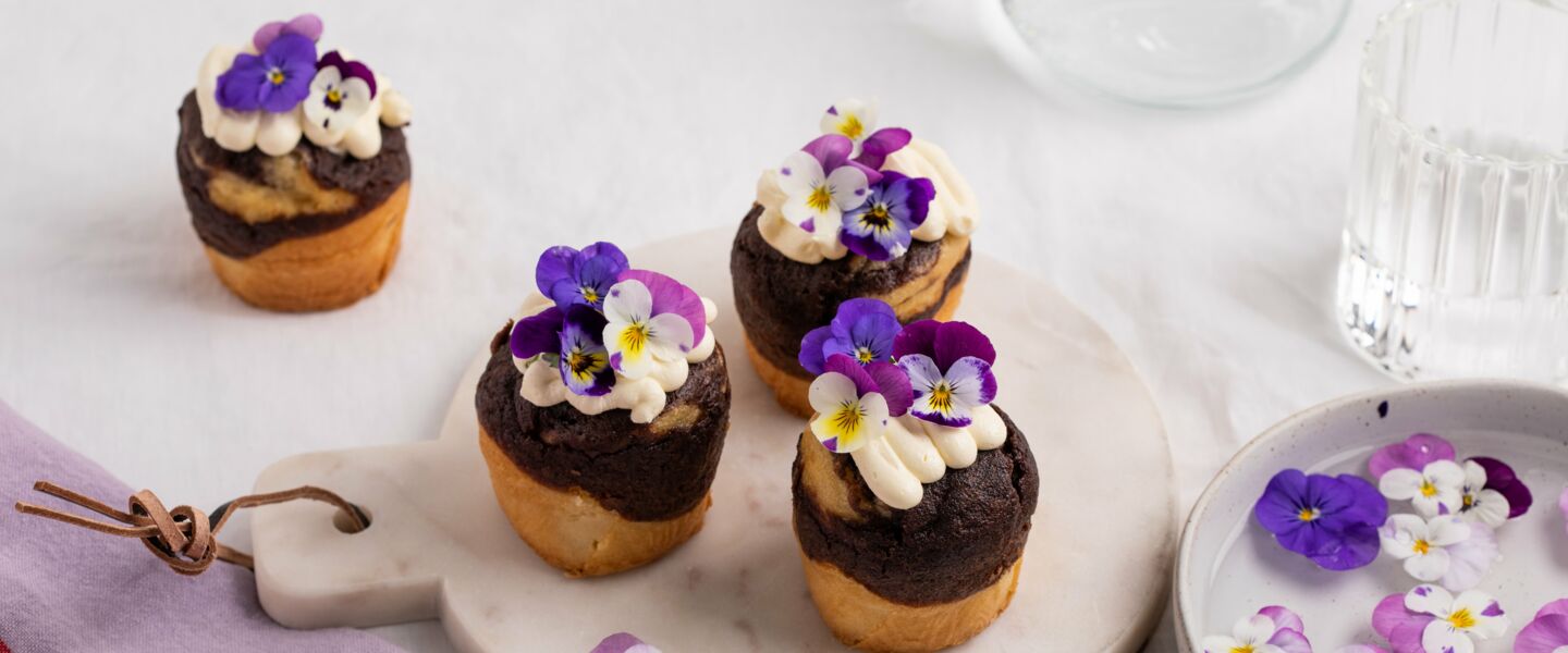 Ölz Marmor Muffins - Flower Toppings