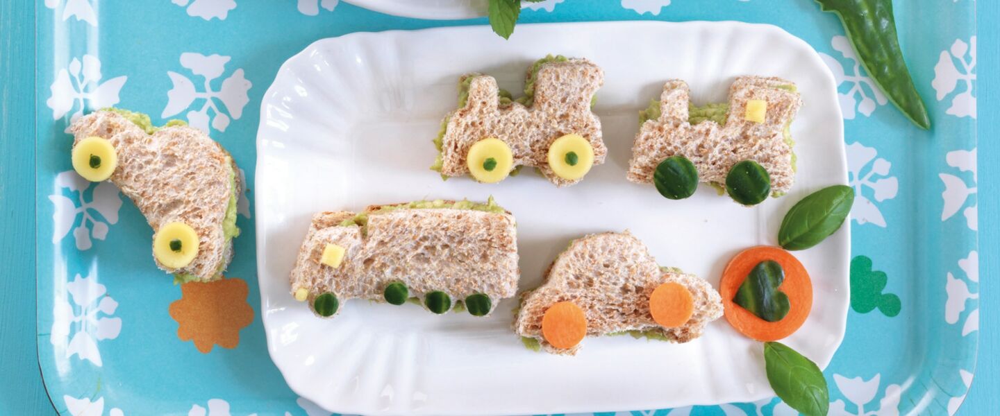 Ölz Vollkorn Soft Sandwich lustige Sandwich-Platte