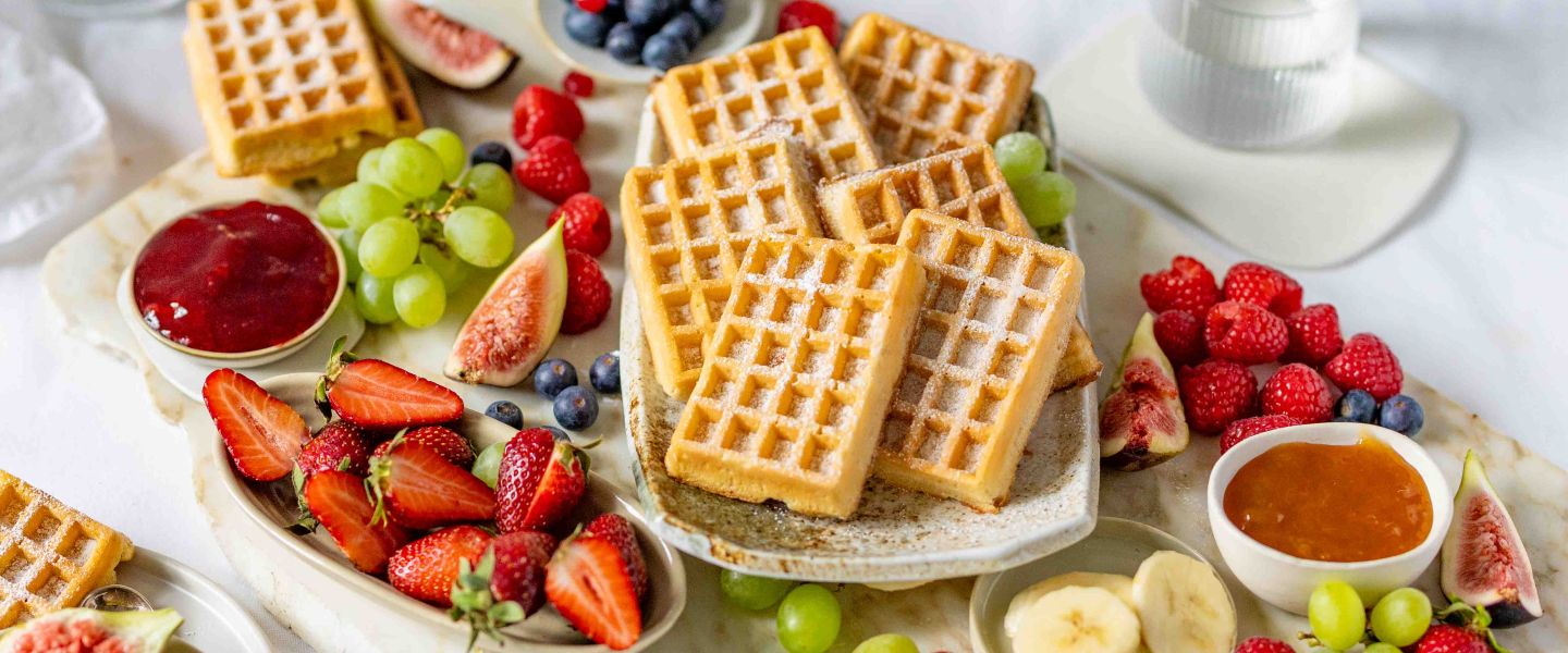 Ölz Frischeiwaffeln mit frischen Früchten