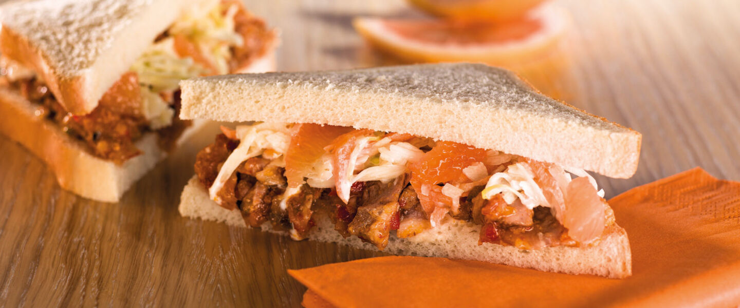 Ölz Super Soft Sandwich mit Seitan & Cole Slaw