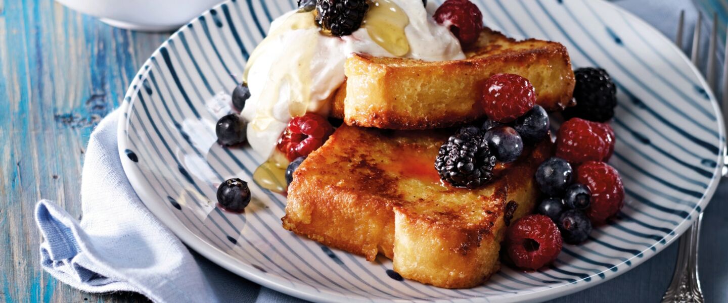 Ölz Butter Brioche geschnitten als French Toast mit Mascarpone