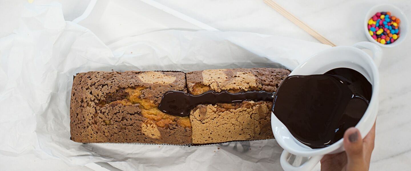 Ölz Marmorkuchen als Kuchenschiff Kinderparty