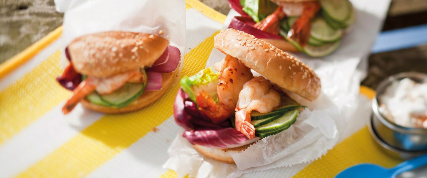 Ölz Burger Buns mit Garnelen