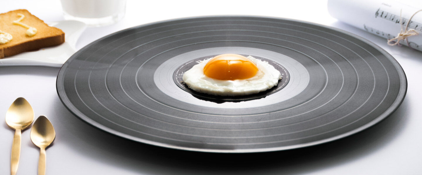 Ölz Meisterbäcker Spiegelei auf Schallplatte