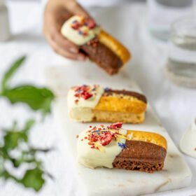 Ölz Mini Marmor Kuchen mit Schokoladen Überzug_quer