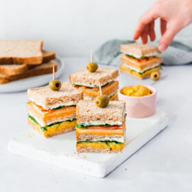 Vollkorn Soft Sandwich als veganes Finger Food Vollkorn Soft Sandwich als veganes Finger Food