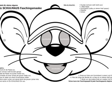 Ölz SCHULMAUS Faschingsmaske - Ölz Meisterbäcker