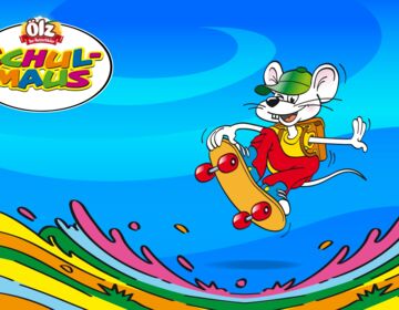 Ölz SCHULMAUS Skateboard blau - Ölz Meisterbäcker