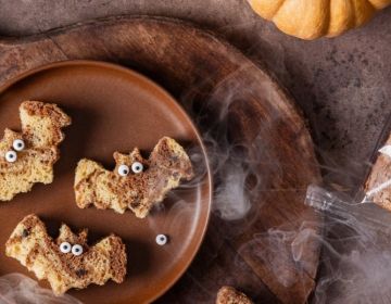 Marmor Kuchen_Halloween Fledermaeuse