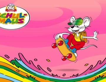 Ölz SCHULMAUS Skateboard pink - Ölz Meisterbäcker