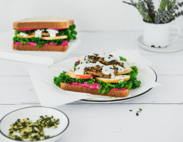 Vegan belegtes Ölz Dinkel Soft Sandwich