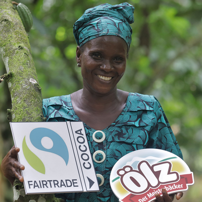 Kakaobäuerin Victorienne Fle FAIRTRADE - Quadratisch