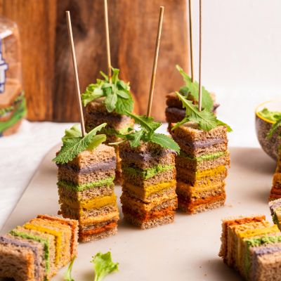Ölz Dinkel Soft Sandwich Regenbogen-Appetizer