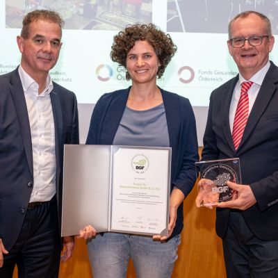 BGF Gütesiegelverleihung mit Isabella Hämmerle von Ölz / © AK Vorarlberg